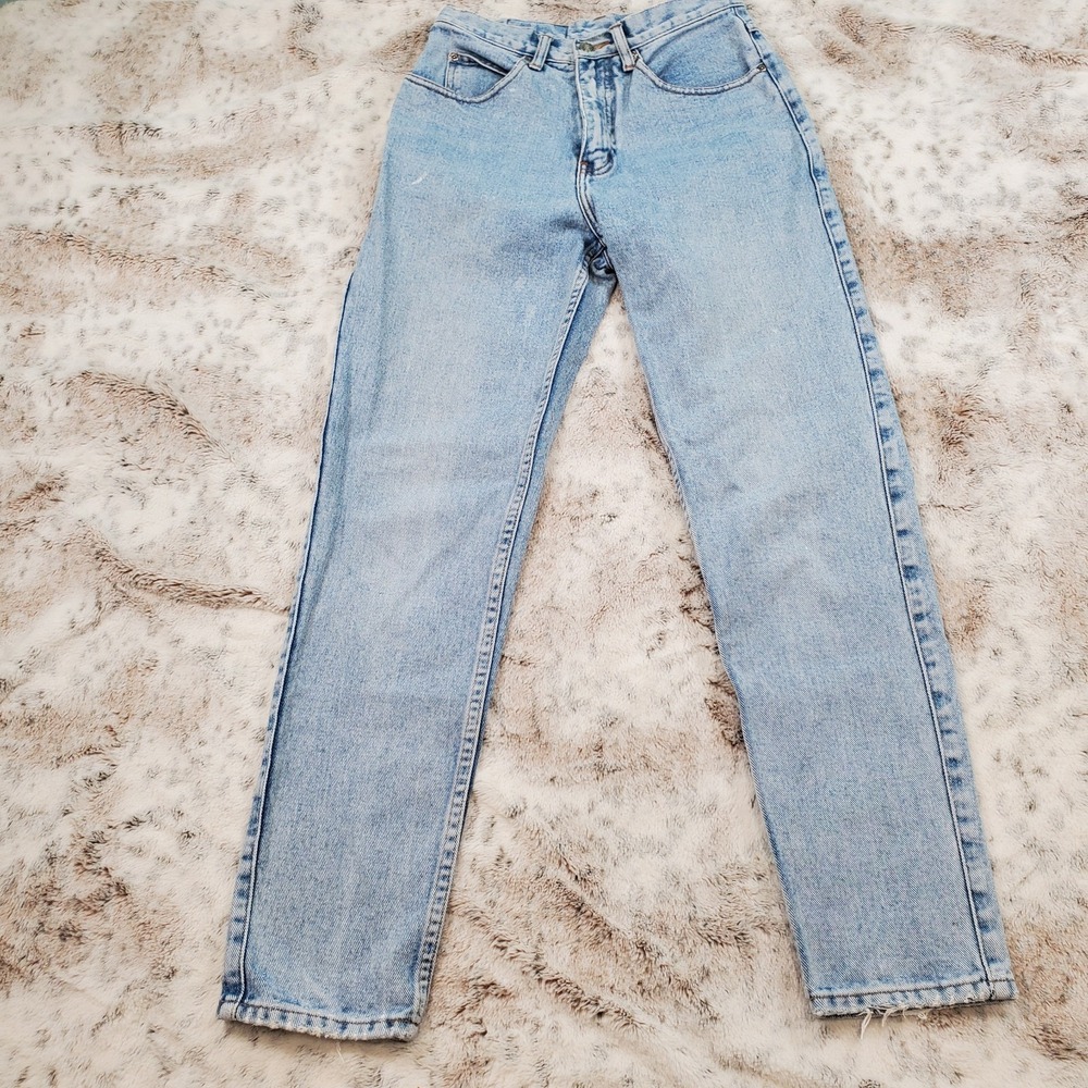 VTG 90s Aeropostale Mom Jeans Super High Rise Light Wash Denim 27x29 Distressed